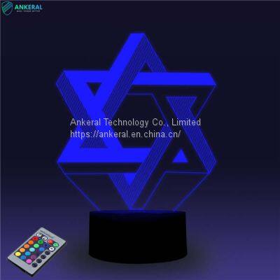 16 Colors Changing 3D Night Light Remote Control Best Selling Items photo-4