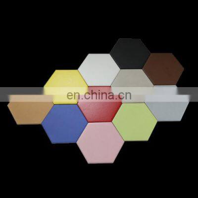 Color hexagonal kitchen and bathroom black and white gray non-slip balcony ceramic tiles