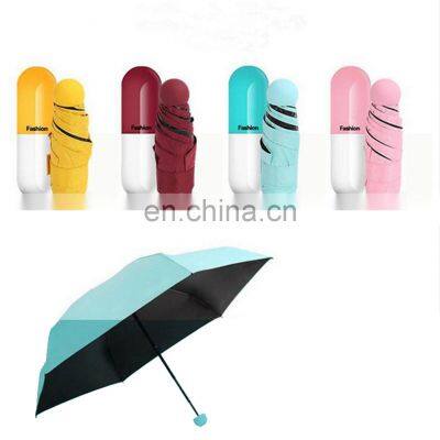 Women Compact Rain Paraguas Parapluie Sombrillas 5 Fold Mini Pocket Folding Promotional Gift Custom Print Cheap Capsule Umbrella