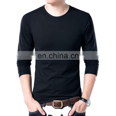 Wholesale Custom Spring and autumn long-sleeved sweater cotton t-shirt men's Korean version of skin-friendly undershirt