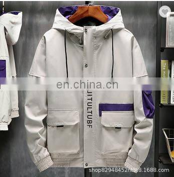Wholesale Custom Men's Jackets Casual and Comfortable Long-sleeved Hooded Pocket Zipper Japanese Loose Autumn Coat photo-2