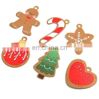 Customised Logo Personalised Paper Merry Christmas Gift Tag With String