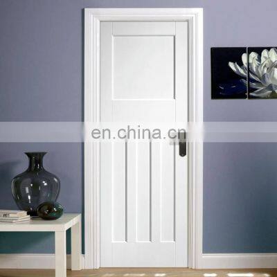 Simple Plain White Hotel Bedroom Wood Door Design Shaker Panel Interior Doors