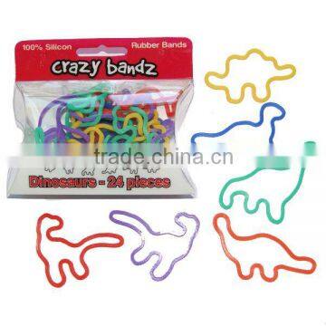 100% beautiful shapes mini colored rubber bands--Dinosaurs