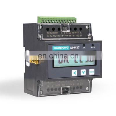 Residual current measurement DIN rail energy meter zero export 3 phase wifi voltage monitoring device