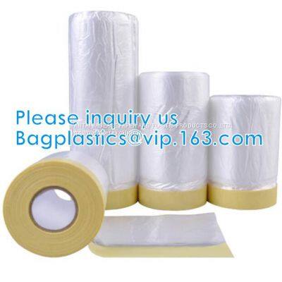 Automotive Roll Masking Film Set, Painting Tray Kit, Pre-Taped, Sheeting Covering, Car Furniture Protection Cover photo-2