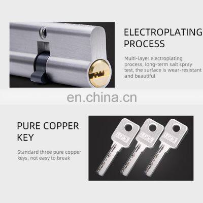 China Supplier High Quality Home Security Cylinder Door Lock Core With 2 Piece Key photo-3
