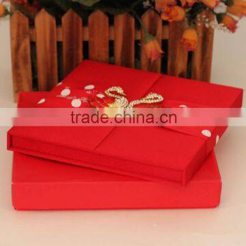 Arabic Pretty Product Two Swans Red Silk Wedding Box Invitation photo-3