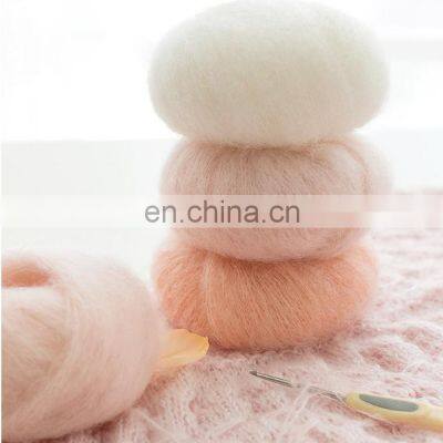 Available In Stock 25g Mohair Crochet Yarn Mohair Acrylic Blended Hand Knitting Yarn For Crochet