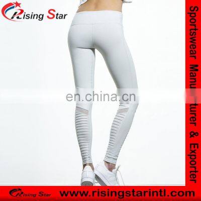 Custom Design Women Moto Legging in Vapor Grey Glossy Leggings Girl Leggings photo-5
