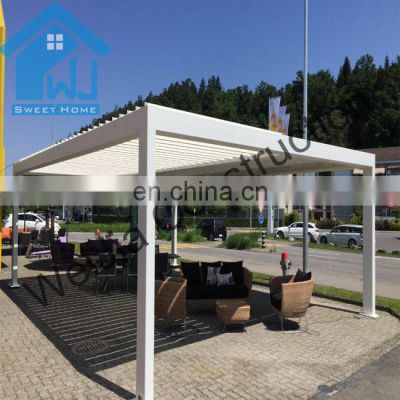 4x3 Adjustable louvered patio aluminum retractable motorized roof pergola bioclimatique