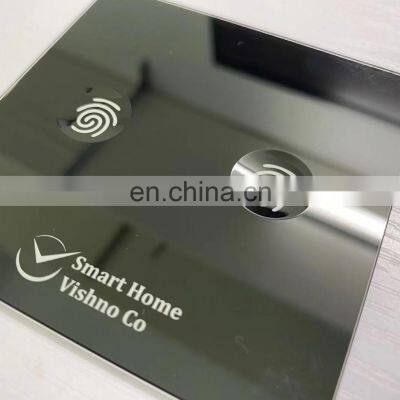 Ceramic Fritted Screen Printing Glass for Smart Home Appliances Glass Panel With Concave Point photo-3