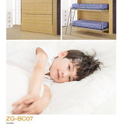 Double Deck Children Folding Bed Unique Bunk Bed In School photo-3
