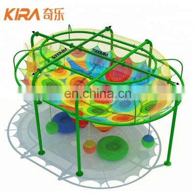 High Quality Children Indoor Playground Crocheted Climbing Rainbow Net photo-3
