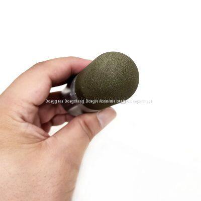 Customized Round Head Diamond Resin Grinding Rod R15 Semiconductor Ceramic Precision Grinding 32mm Straight Shank Arc SDC140 Mesh photo-4