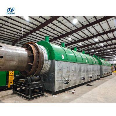 Batch continuous Waste rubber tire pyrolysis equipment Pyrolysis tire oil recycling plant