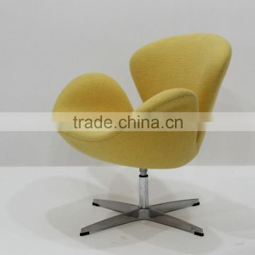 relica FRP fabric Swivel /lifting swan chair with stainless steel base designed by Arne Jacobsen