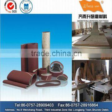 Wood polishing material of aluminum sanding belt