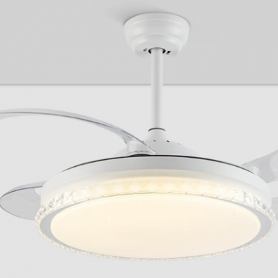 Intelligent dining room variable frequency invisible fan light, 48 inch full spectrum modern bedroom ceiling fan light（Wechat:13510231336）
