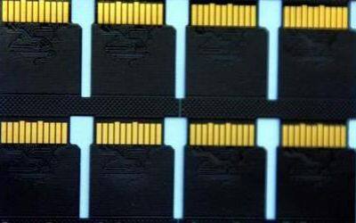 Tarjeta SG de 2 capas, tarjeta SD, PCB de oro grueso. PCB ultradelgado de múltiples capas
