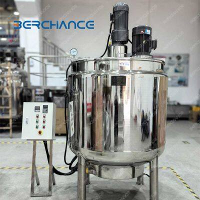 Stainless Steel Liquid Wash Mixing Tank With Wall Scraper and Agitator
