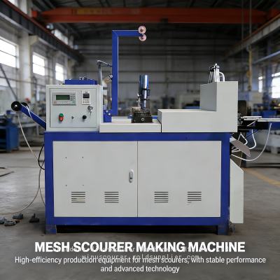 High Efficiency Mesh Scourer Making Machine Galvanize Wire Mesh Scourer Machine photo-2