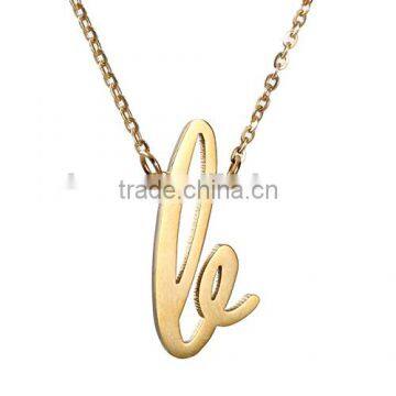 Popular Initial Necklace Cheap Stainless Steel Initial Necklace Charms Pendant