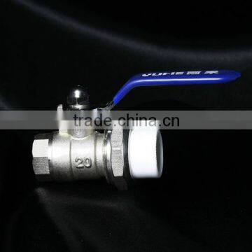 Brass Insert Ppr male ball valve with Single union