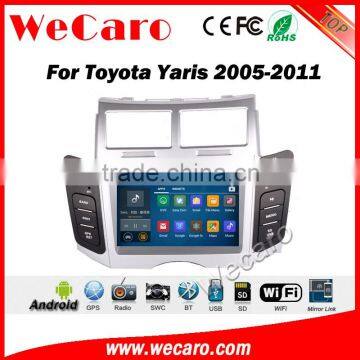 Wecaro WC-TY6221 android 5.1.1 car navigation system for toyota yaris sedan 2005-2011 car dvd player radio gps stereo silver