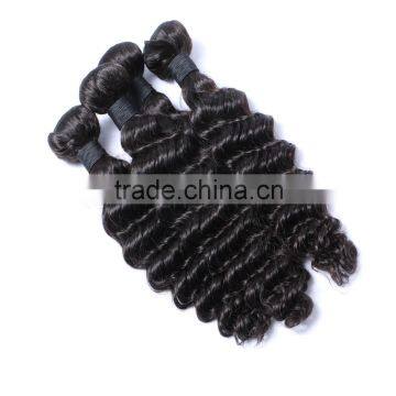 Peruvian human hair #1 #b natrual color 8a grade deep wave virgin hair weaving