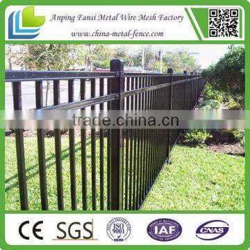 China supplier commercial 3 rails 5ft high black powder coated swiming pool fence