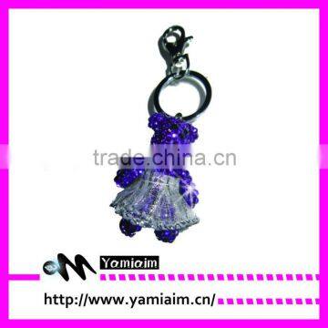 Fashion Crystal bear keychain supplier