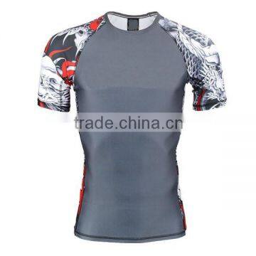 Spandex lycra rash guard&bjj rash guard pattern