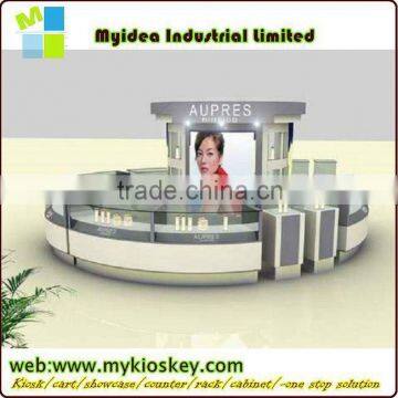 Tempered Glass Solide Mdf Cosmetic Display Shelf