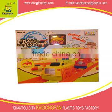 Children track car include 1pcs B/O small cars and 1 free wheel car