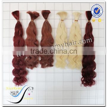 Wholesale top quality bulk hair 100% virgin remy hair natural wave