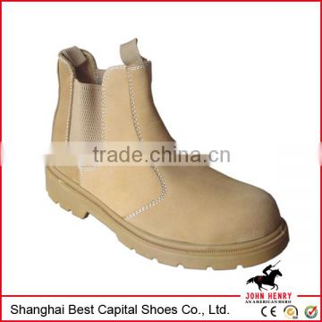 Elastic side work boots, rubber sole work boots made in china, easy to wear footwear