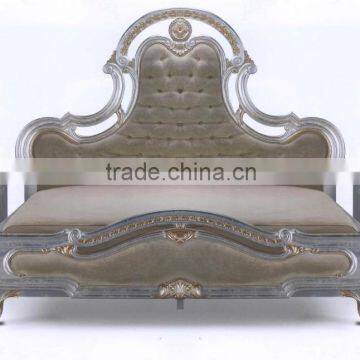 Classical silver wooden hotel bedroom set BD8019