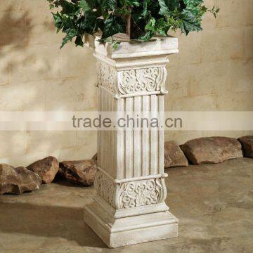 Weathered Cast Stone garden plinths