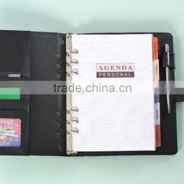 china supplier A4 leather compendium, PU portfolio, file folder