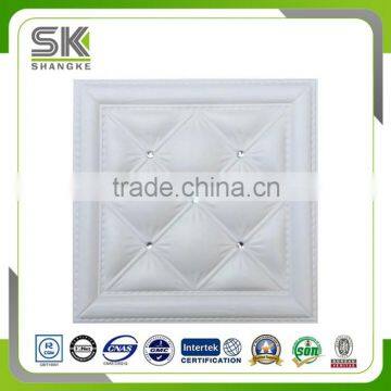 New building materia pu foam 3d carved leather material decorative wall panel