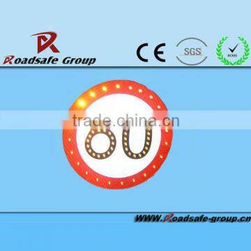 RSG LED solar powered traffic speed mark/traffic sign