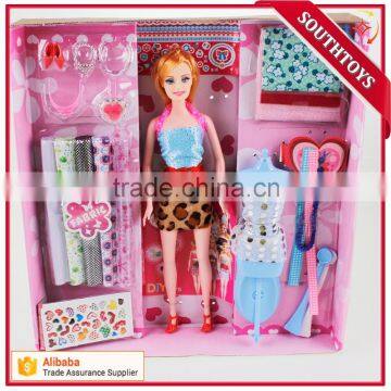 DIY fashion show doll dress cloth set toys for girls fashion designer forms craft kit