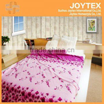 Polyester printed super-soft coral fleece blanket,Joytex homestyle