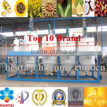 China Hutai brand Mini Small Scale Oil Refinery for Crude vegetable Oil refining machine