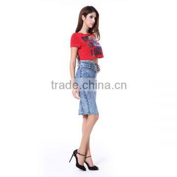 new design women jean skirt denim skirt denim skirt pattern