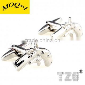 Fashion Stainless Steel Pistol Cufflink