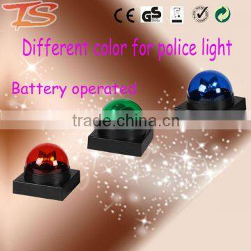 Flashing police lights with battery operated