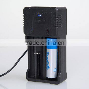 Intelligent USB charger AC26 dual slots for strong brightness LED rechargeable flashlights