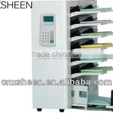 XH-II six trays digital paper collator machine, paper collating machine, booklet making machine